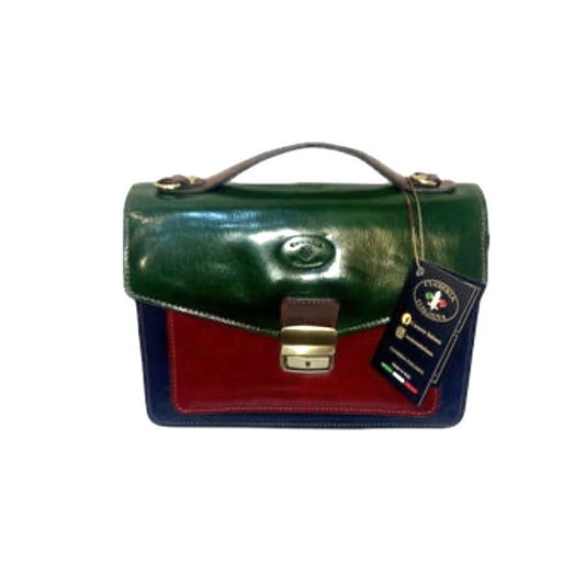 Valigetta multicolor in pelle | Borsa da lavoro artigianale Made in Italy – Cuoieria Italiana