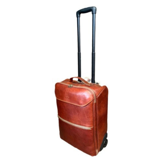 valigia in cuoio trolley artigianale made in italy cuoieria italiana