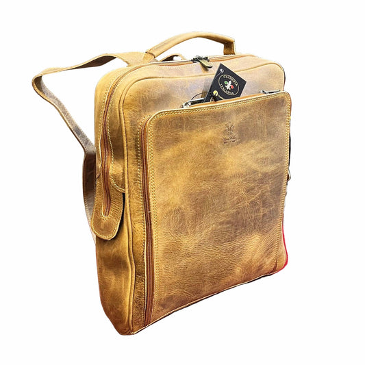 Zaino Uomo Vera Pelle Marrone Borsa Accessori Moda - Abbigliamento e Zaino Uomo Vera Pelle Marrone Borsa Accessori Moda - Abbigliamento e