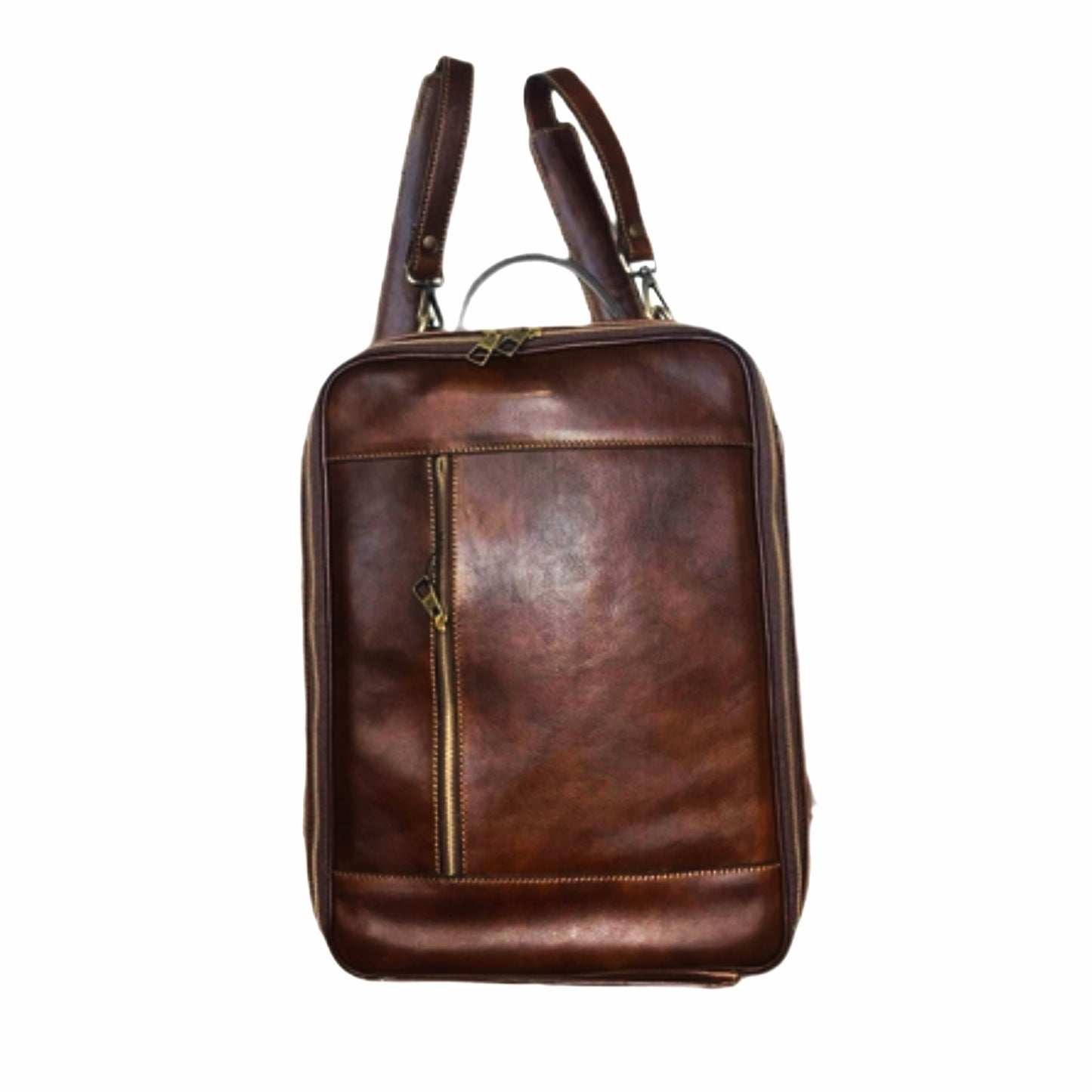 Sac à dos extensible en cuir naturel