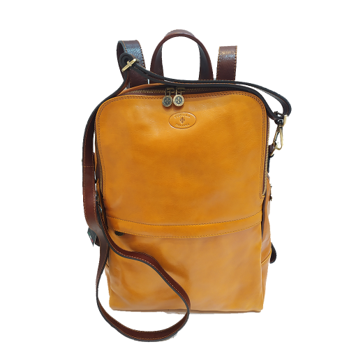 Zaino grande con tracolla in pelle | Zaino artigianale Made in Italy – Cuoieria Italiana