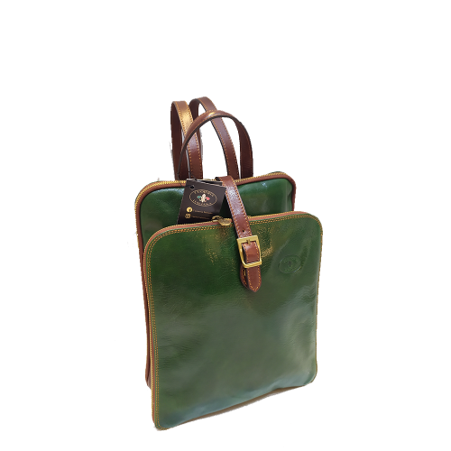 Zaino grande a triplo scomparto in pelle | Zaino uomo donna Made in Italy – Cuoieria Italiana